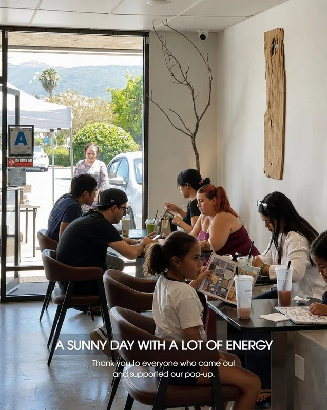 BobaPOP post: a sunny day with a lot of energy in the tea bar