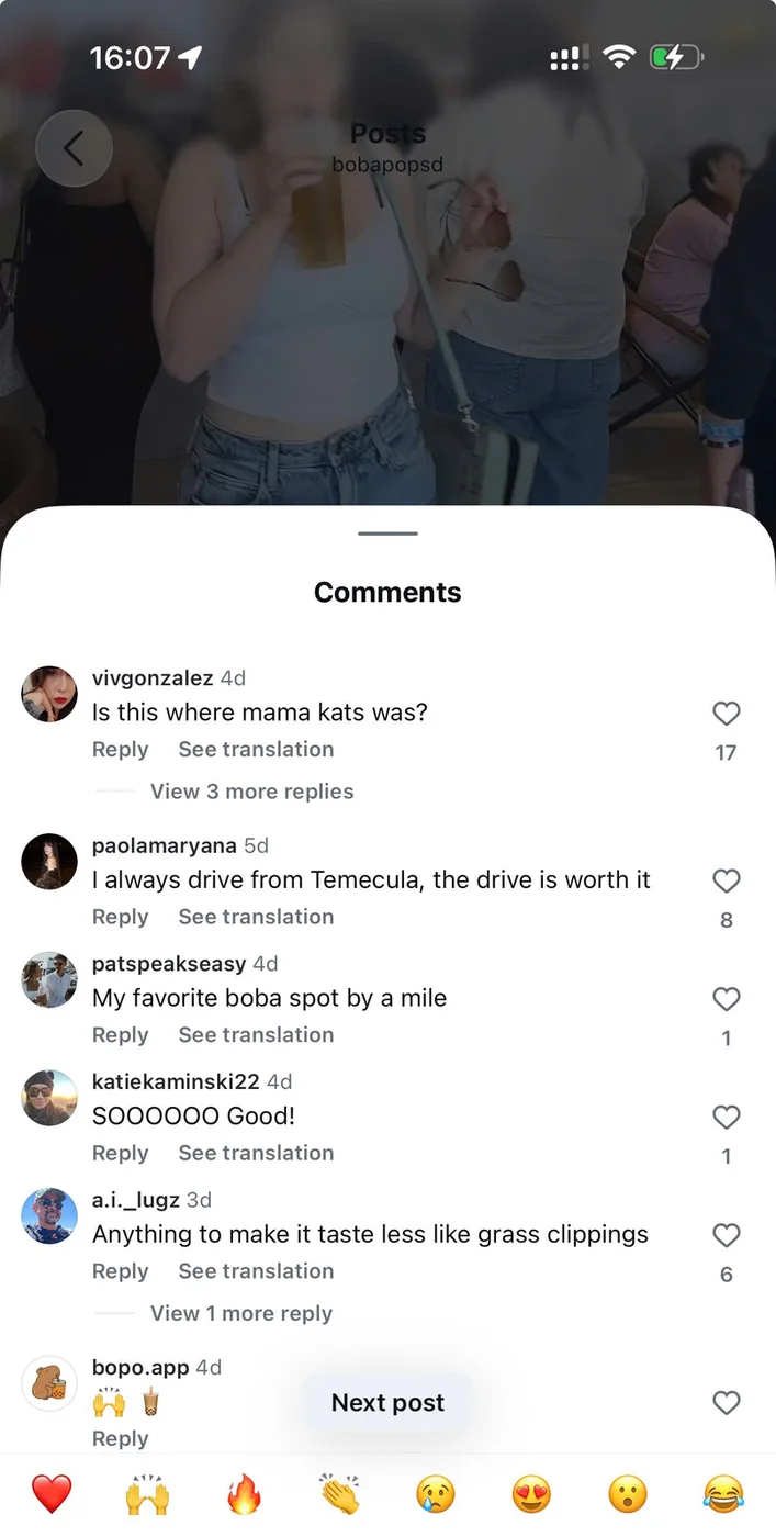BobaPOP: More comments on a BobaPOP reel