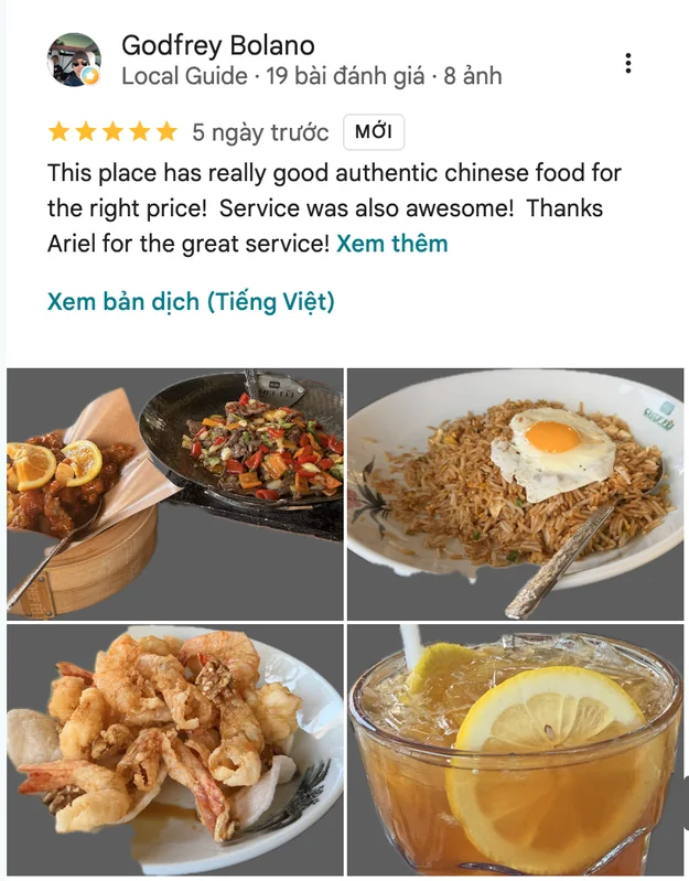 Chef Fei: 5-star Google review: really good authentic Chinese food for the right price