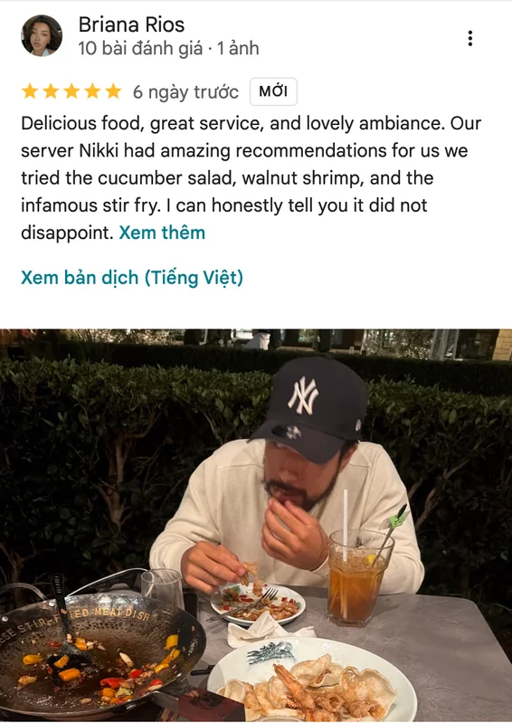 Chef Fei: 5-star Google review: delicious food, great service, lovely ambiance