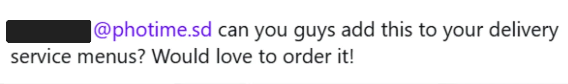 Pho Time: A customer asking for the dish on the delivery menus